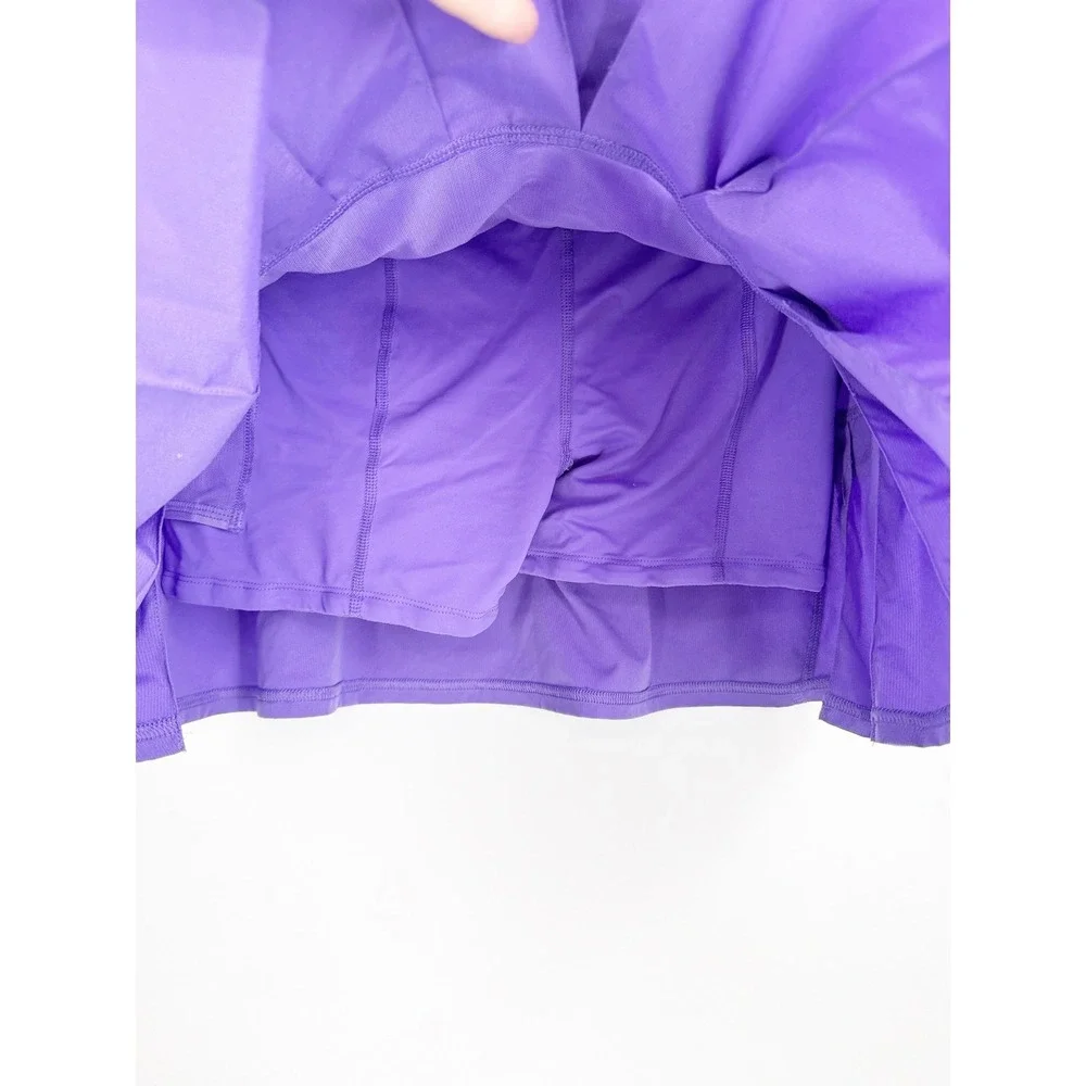 Lululemon Run Pace Setter Skirt Purple Mint Pleated Tennis Skort 6 Tall